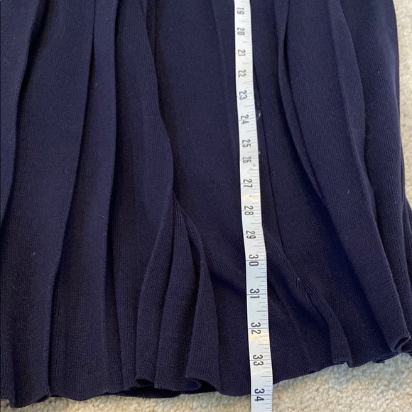 Elegant navy Pleated vintage Perry Ellis maxi Skirt, S - Picture 8 of 9